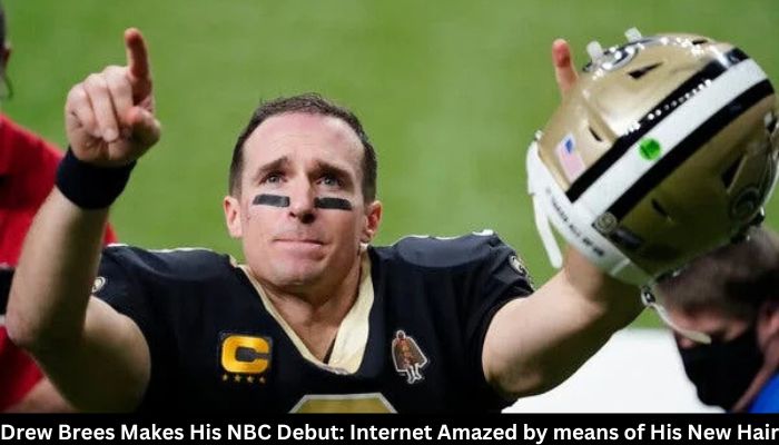 drew brees makes his nbc debut, internet amazed by his new hair